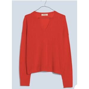 Madewell 100% Responsible Cashmere Sweater Orange Womens Large